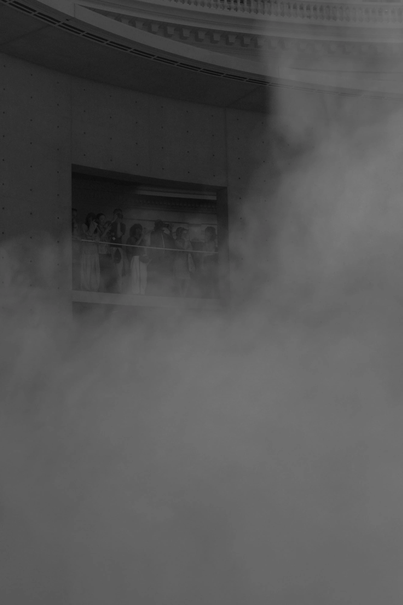 2026-07-06 - xt35 - bw - FR - Paris - Summer in Paris - Cloud with people on balcony